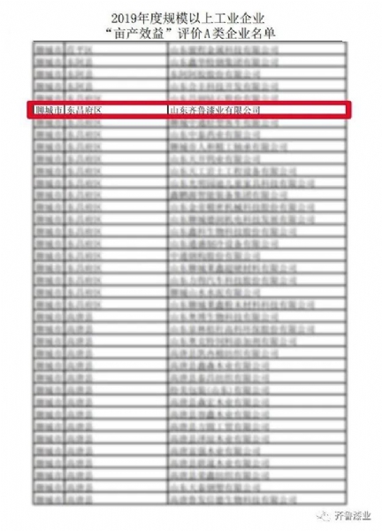 喜報！齊魯漆業(yè)再次入選評價A類企業(yè)名單